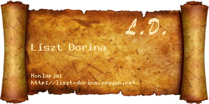 Liszt Dorina névjegykártya