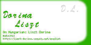 dorina liszt business card